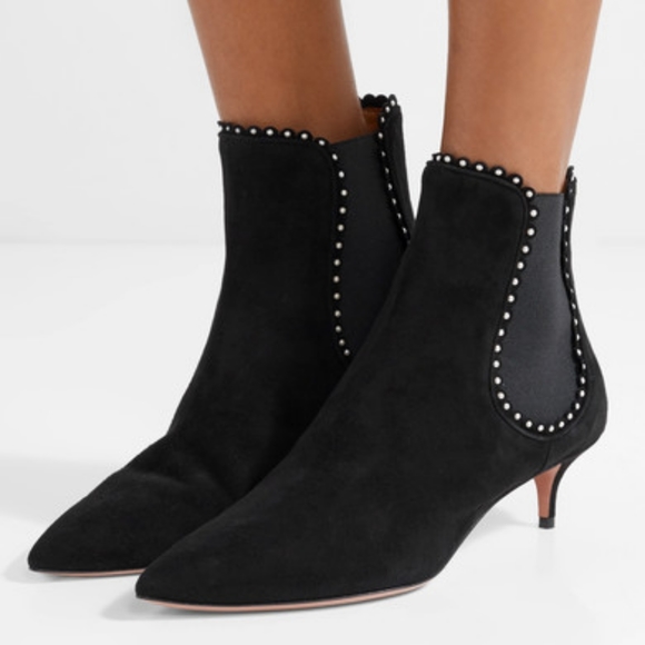 Aquazzura Shoes - NWOT Aquazzura Boots – Womens Suede Jicky Ankle Boots Black